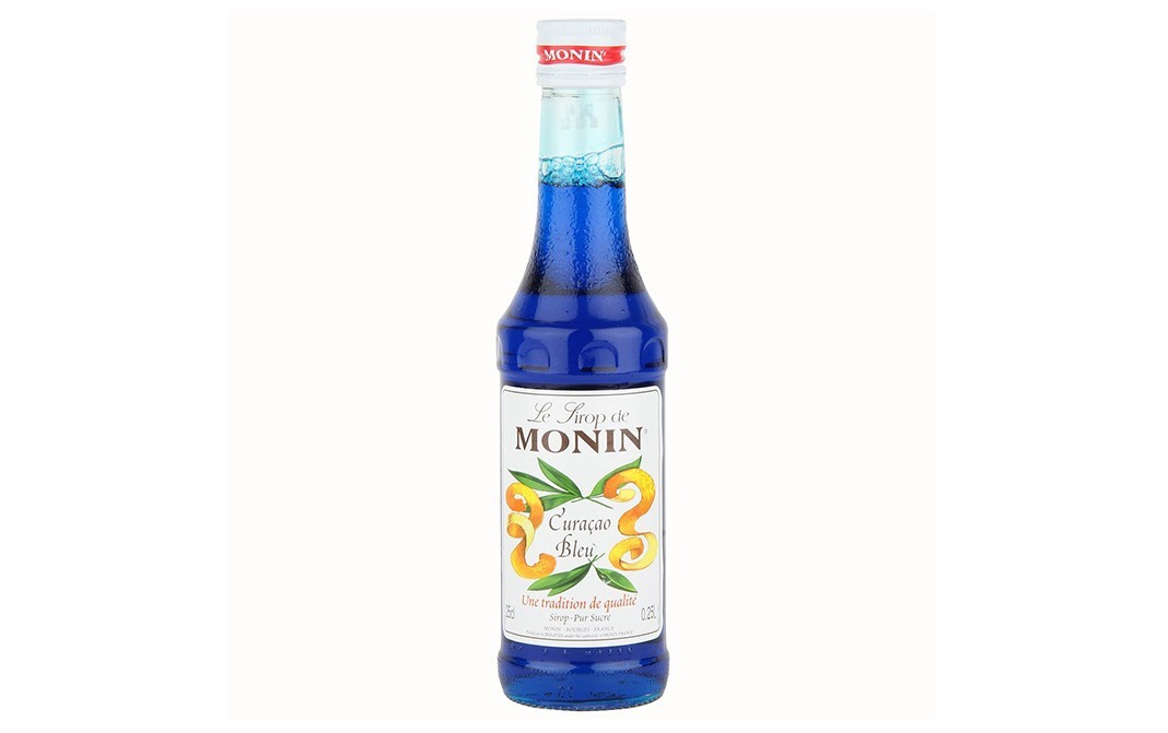Monin Curacao Bleu Syrup   Bottle  250 millilitre